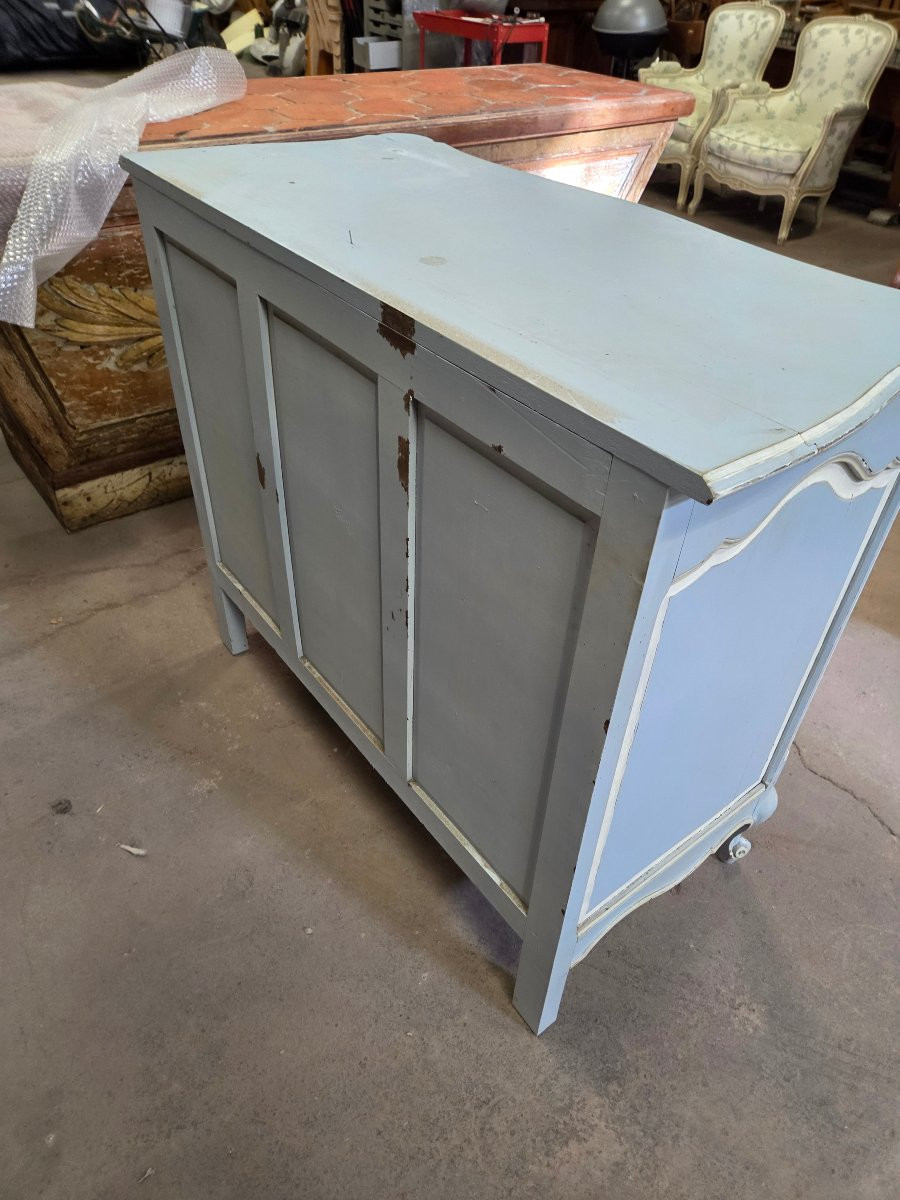 Painted Provençal Sideboard From The Beginning Of The 20th Century (the Patina Was Done 50 Years Ago)-photo-4