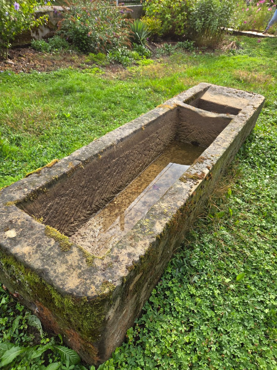 Large Basin In Vosges Sandstone From The Early 19th Century -photo-2