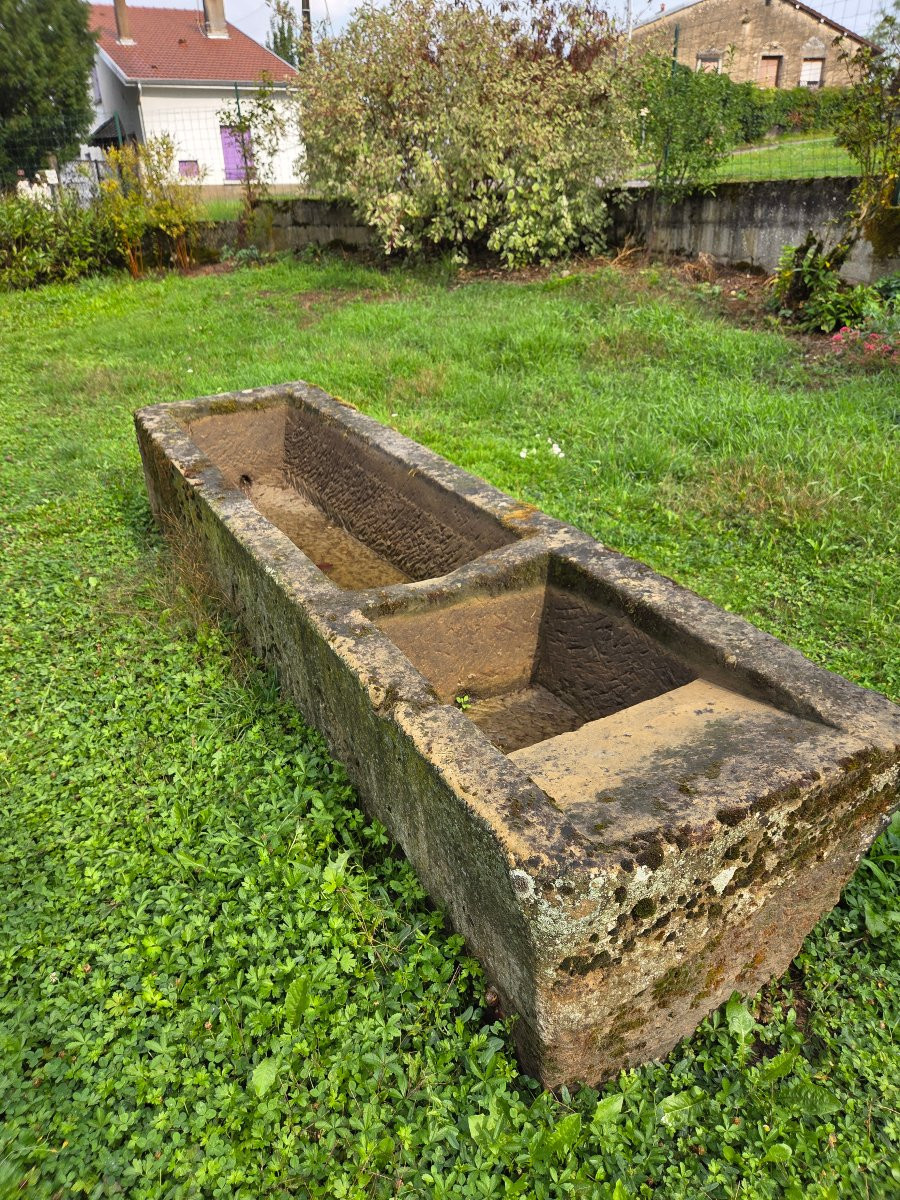 Large Basin In Vosges Sandstone From The Early 19th Century -photo-4
