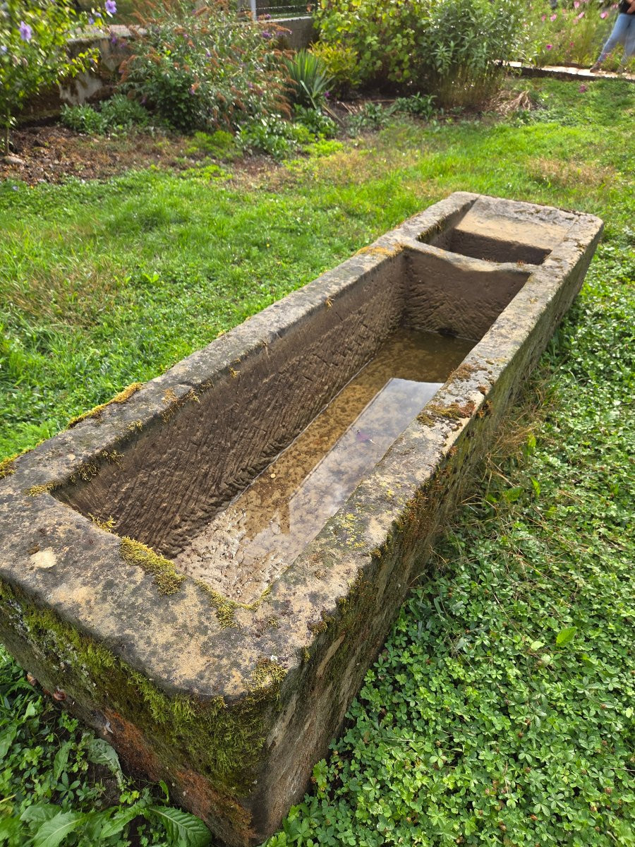 Large Basin In Vosges Sandstone From The Early 19th Century -photo-5