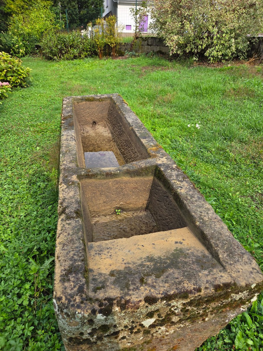Large Basin In Vosges Sandstone From The Early 19th Century -photo-6