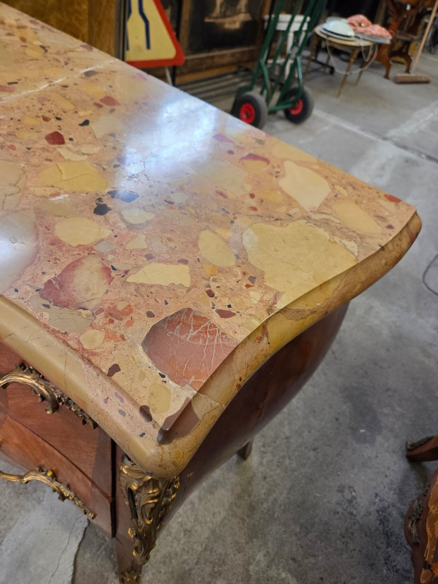 Louis XV Style Chest Of Drawers With A Marquetry Scene -photo-2