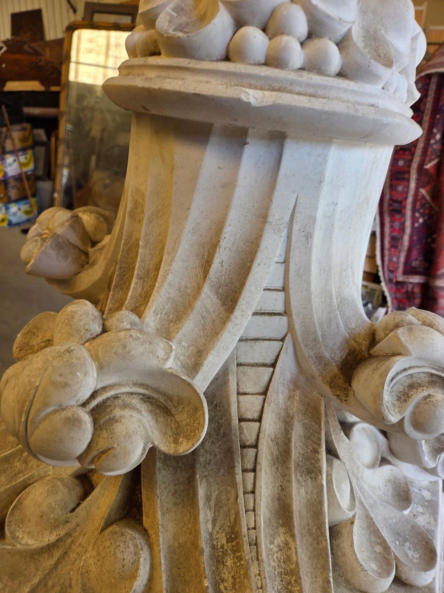 Monumental Late 19th Century Wall Console To Support A Large Statue-photo-5