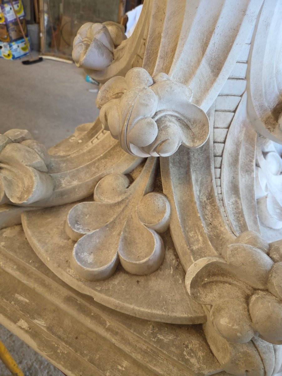 Monumental Late 19th Century Wall Console To Support A Large Statue-photo-6