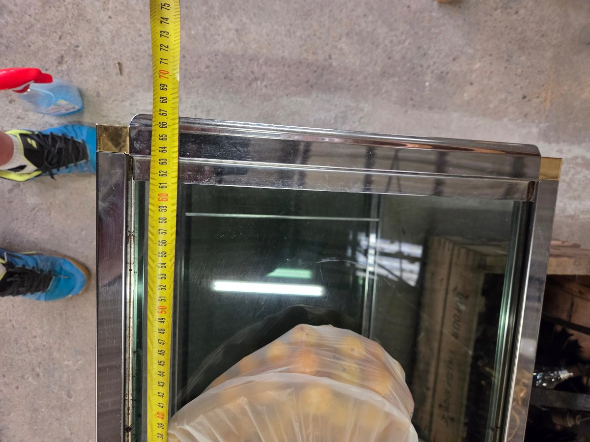 Bar a roulette des années 70 Roméo Rega en laiton et métal chromé -photo-3