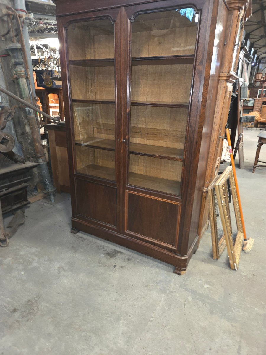Bibliothèque restauration en palissandre -photo-1