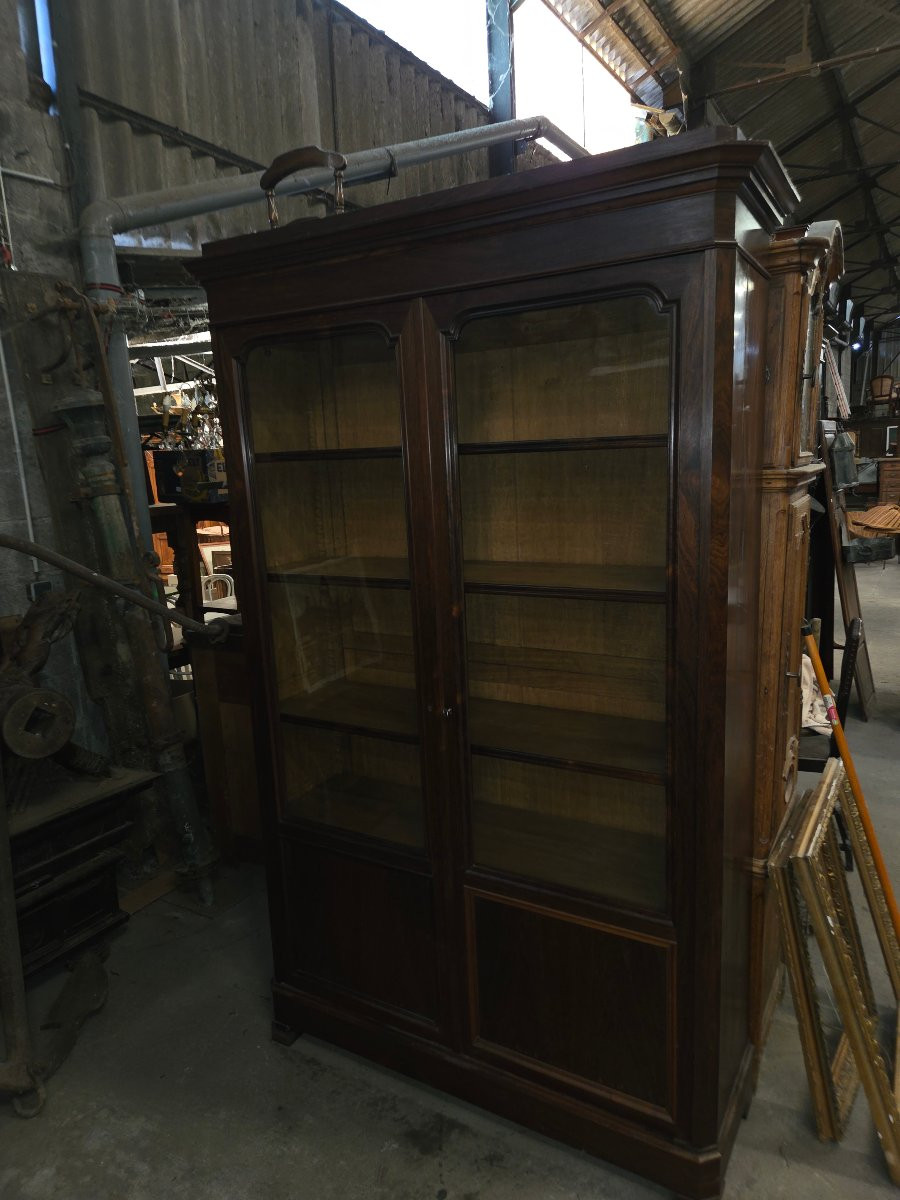 Bibliothèque restauration en palissandre -photo-2