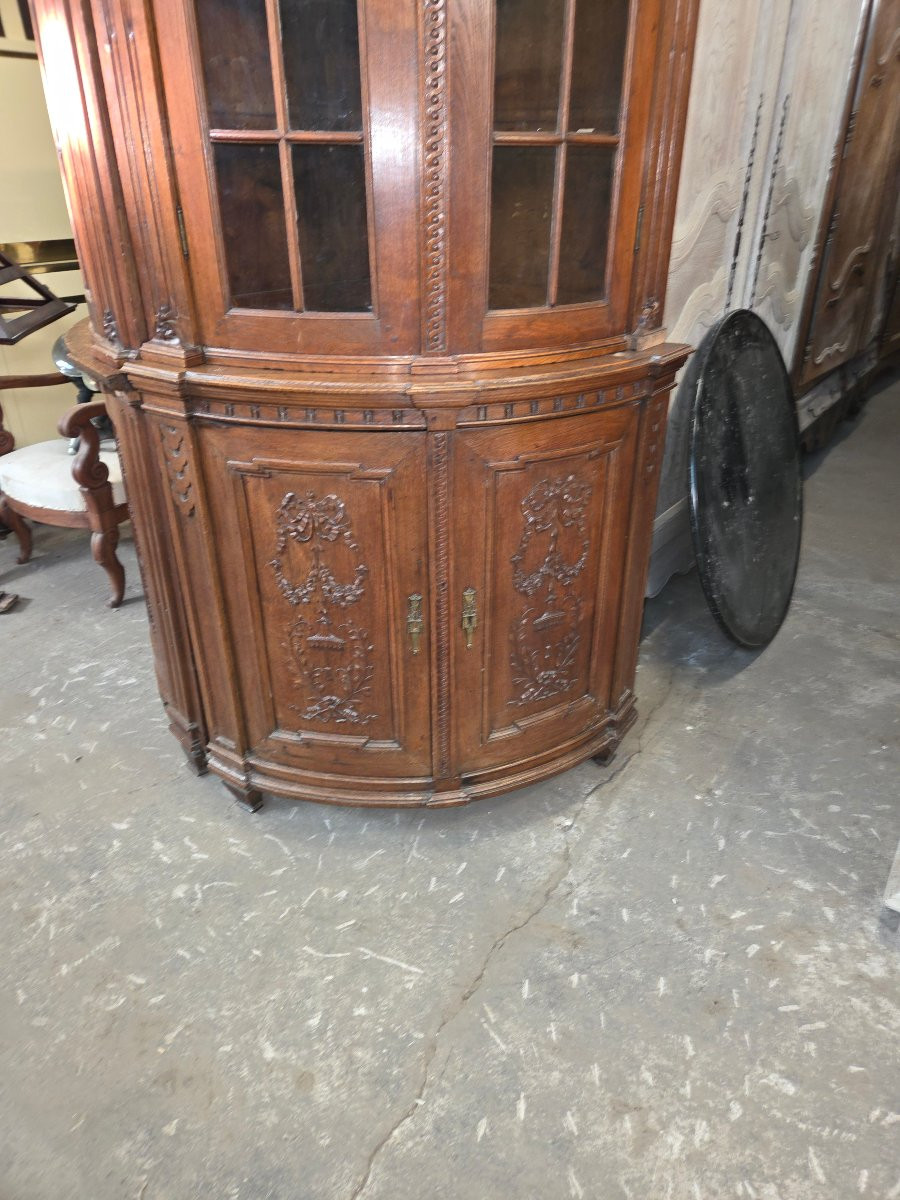 2 19th Century Oak Corner Cabinets (fake Pair) Very Richly Carved-photo-2