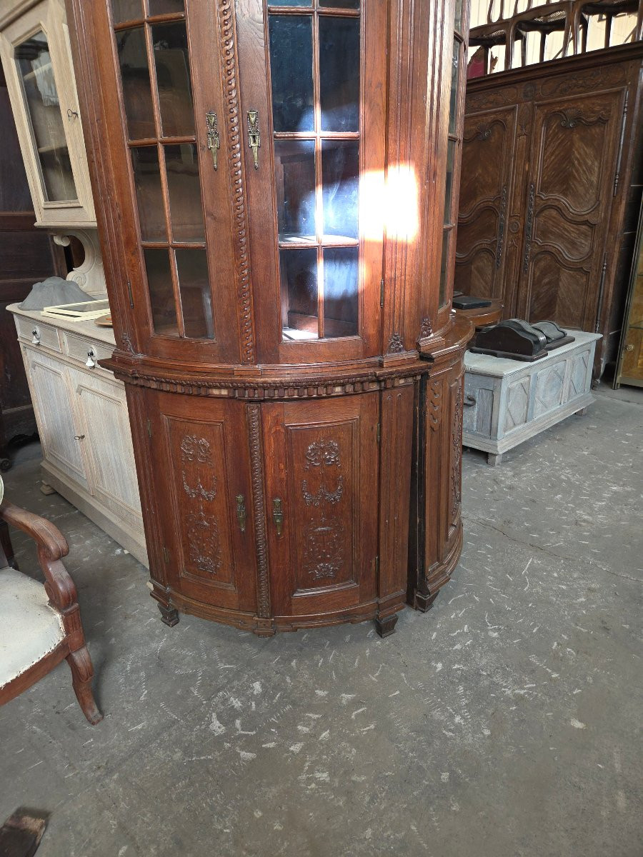 2 19th Century Oak Corner Cabinets (fake Pair) Very Richly Carved-photo-4