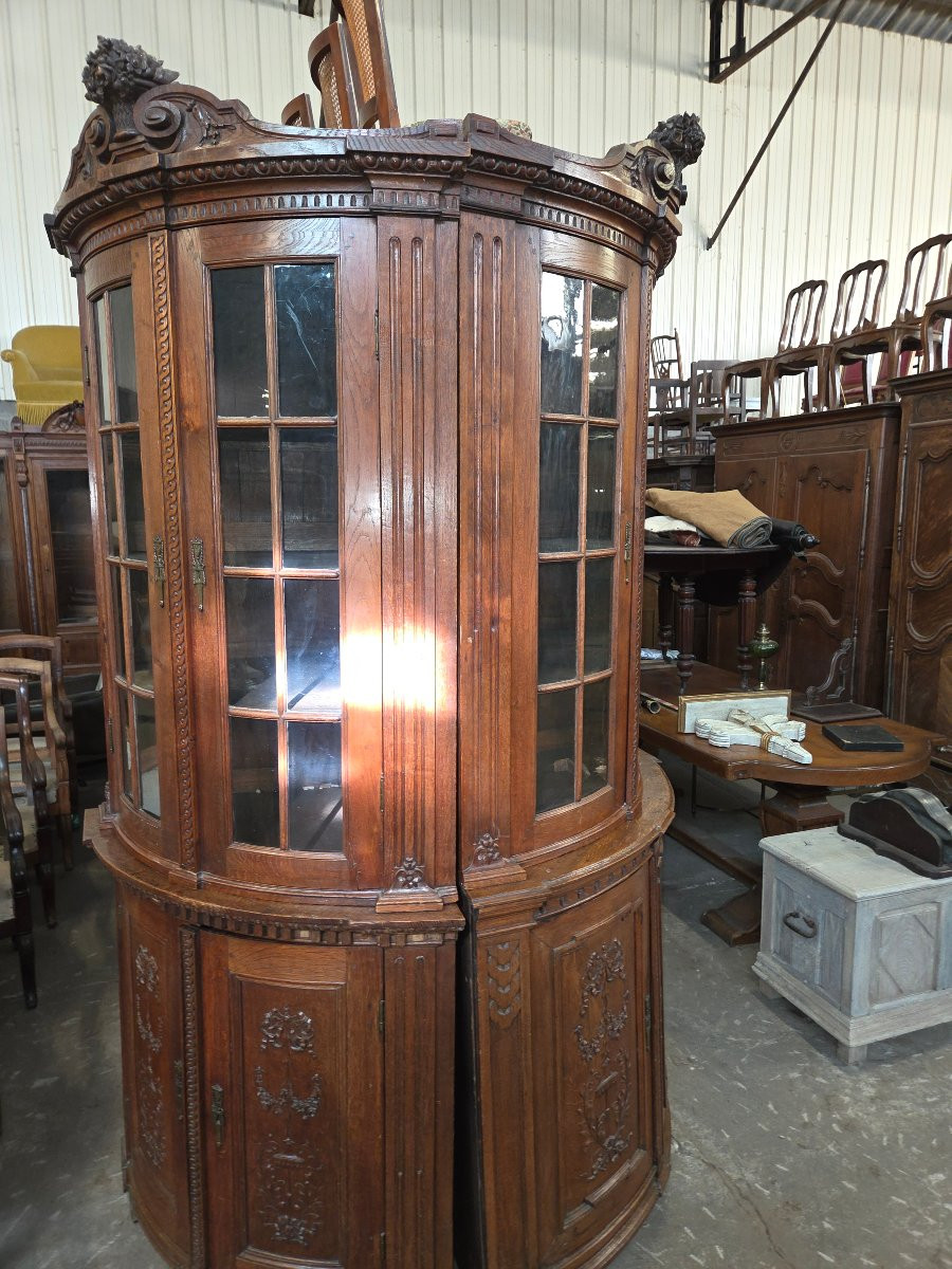 2 19th Century Oak Corner Cabinets (fake Pair) Very Richly Carved-photo-7