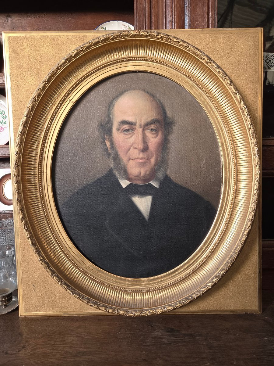 Pair Of Napoleon III Portraits In Very Pretty Gilded Frames -photo-2