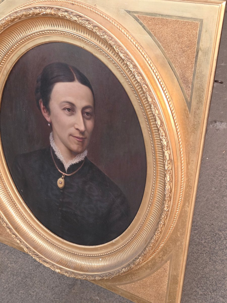 Pair Of Napoleon III Portraits In Very Pretty Gilded Frames -photo-3