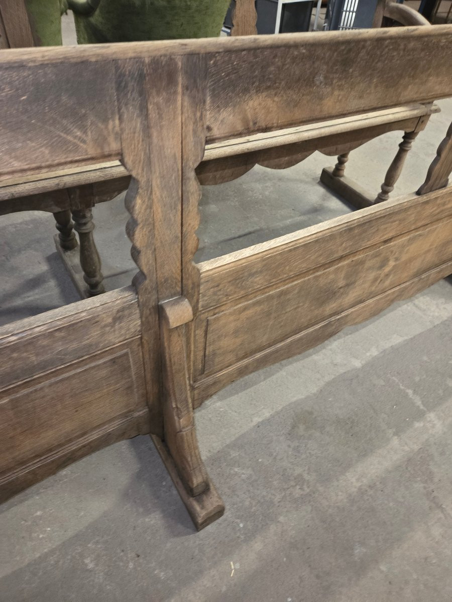 Large 18th Century Oak Church Pew-photo-7