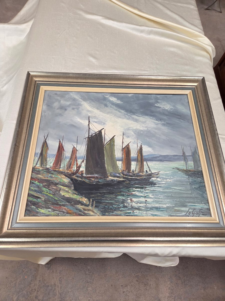 Huile sur toile de Henri le goff-photo-5