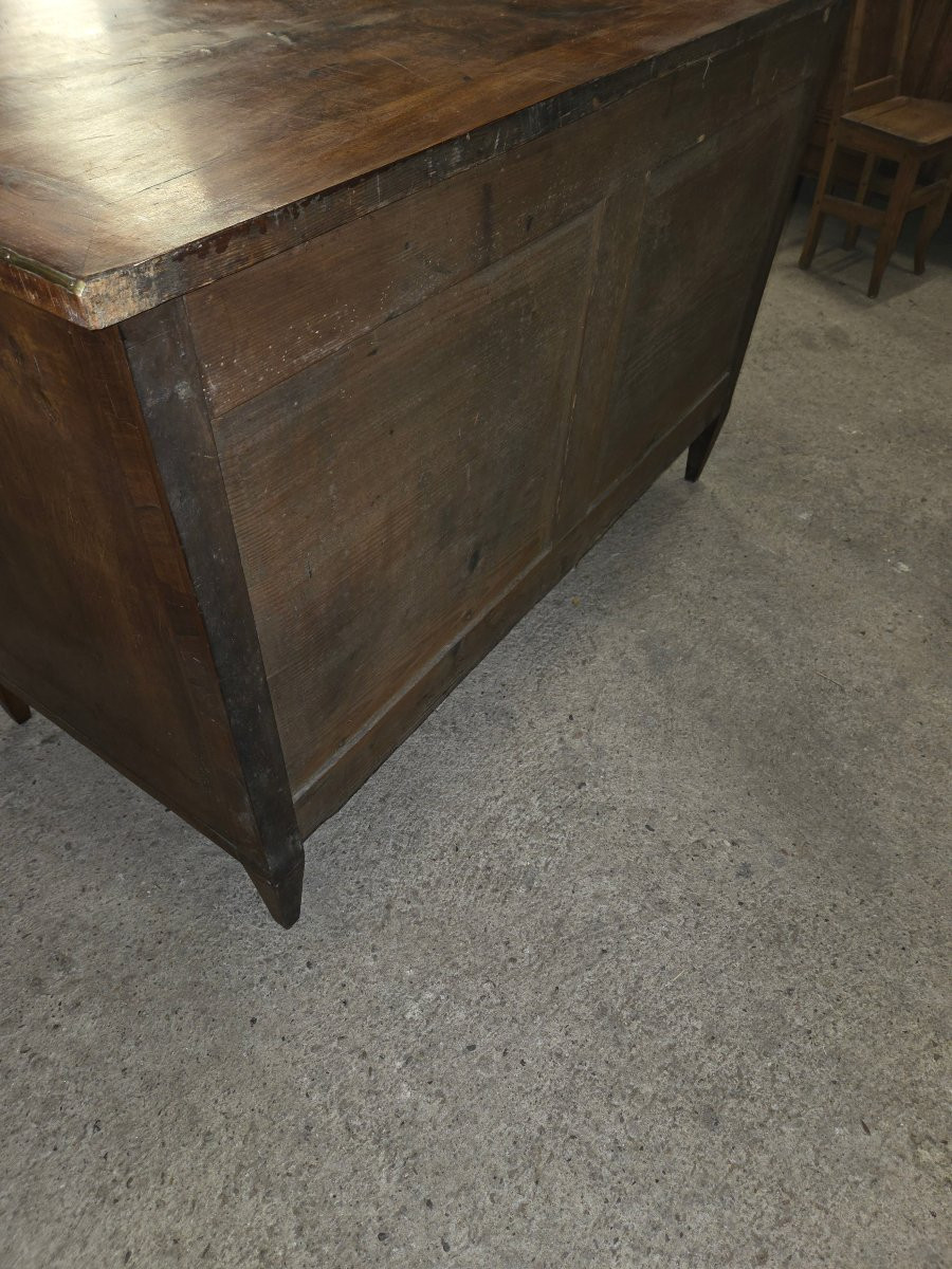 Louis XVI Walnut Chest Of Drawers, Early 19th Century -photo-5