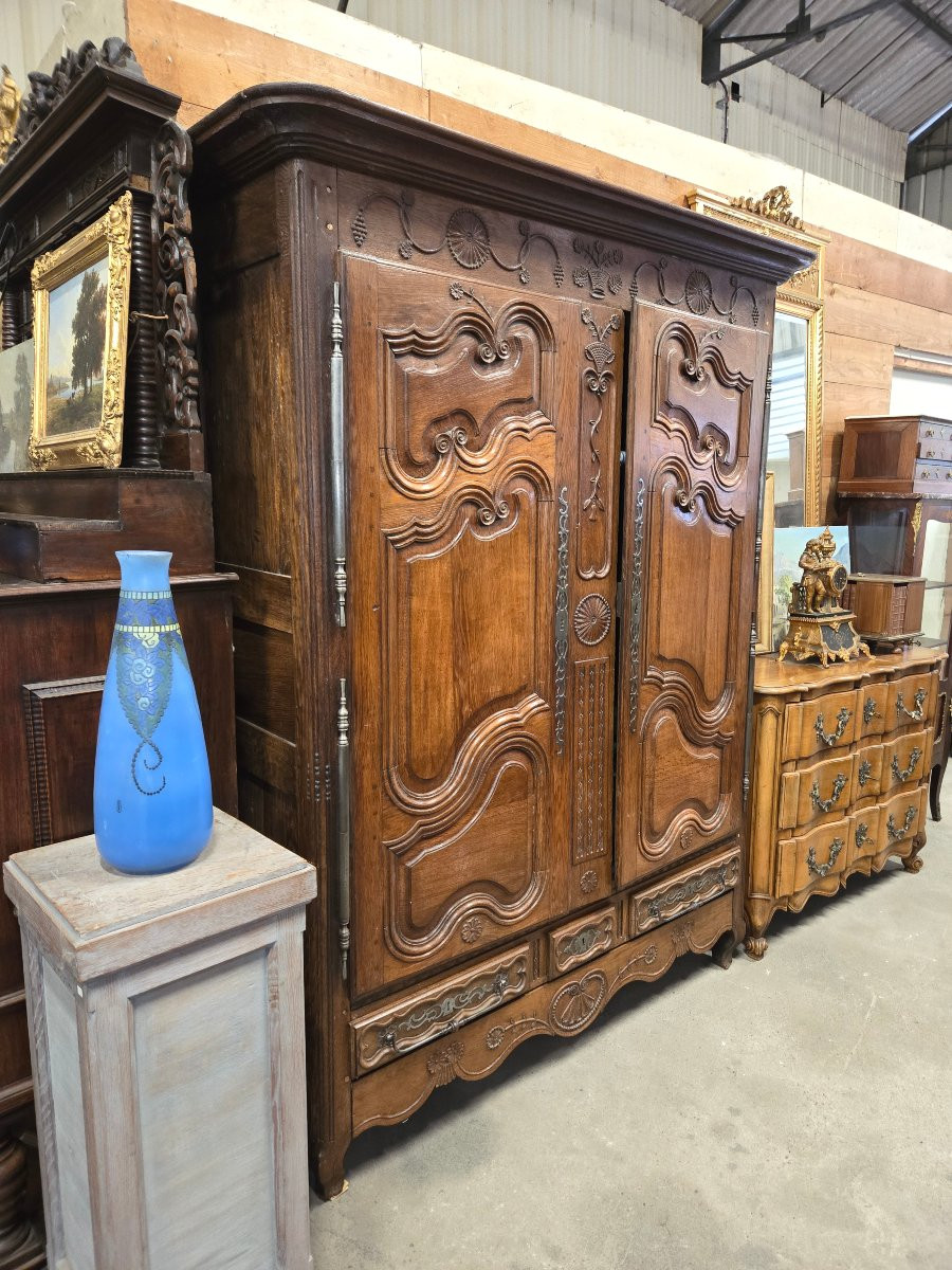 Armoire lorraine debut 19eme rare par sa conception et se qualité -photo-1