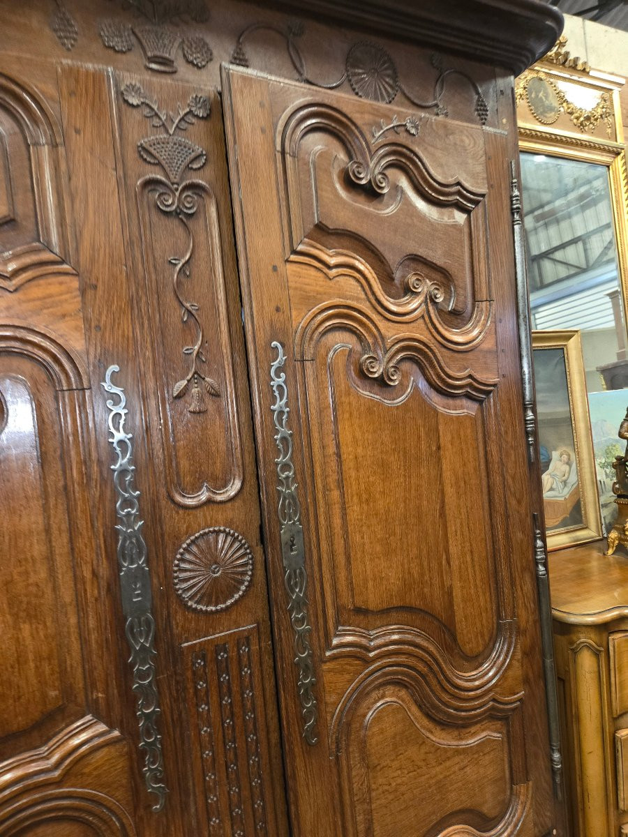 Armoire lorraine debut 19eme rare par sa conception et se qualité -photo-3