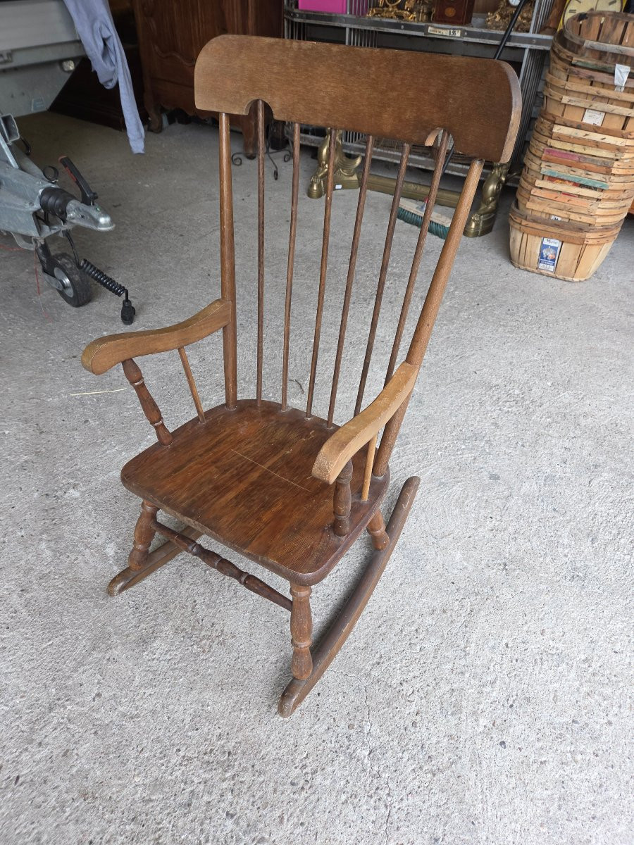 Rocking chair des années 60/70-photo-6