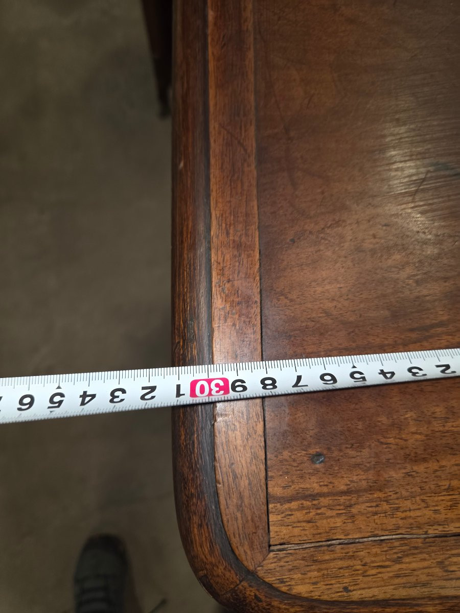 Meuble 3 tiroirs galbes de style louis XIV du 19eme siècle en noyer et chêne -photo-1