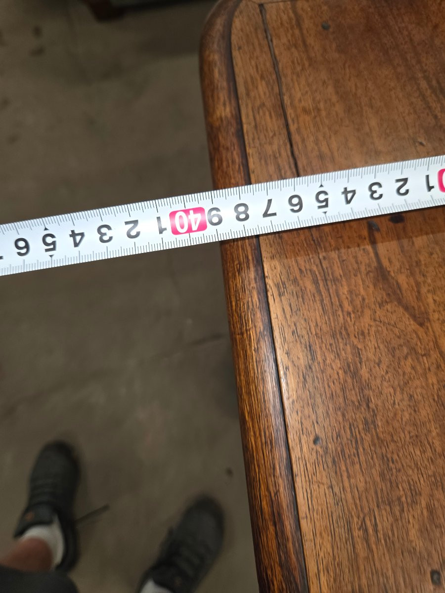 Meuble 3 tiroirs galbes de style louis XIV du 19eme siècle en noyer et chêne -photo-2