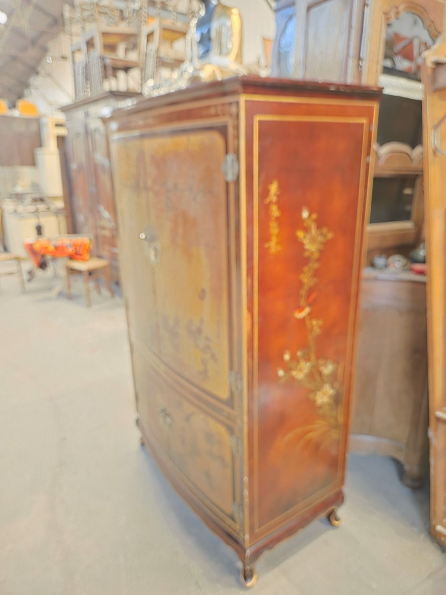 Chinese Lacquered Wardrobe From The 60s-photo-2