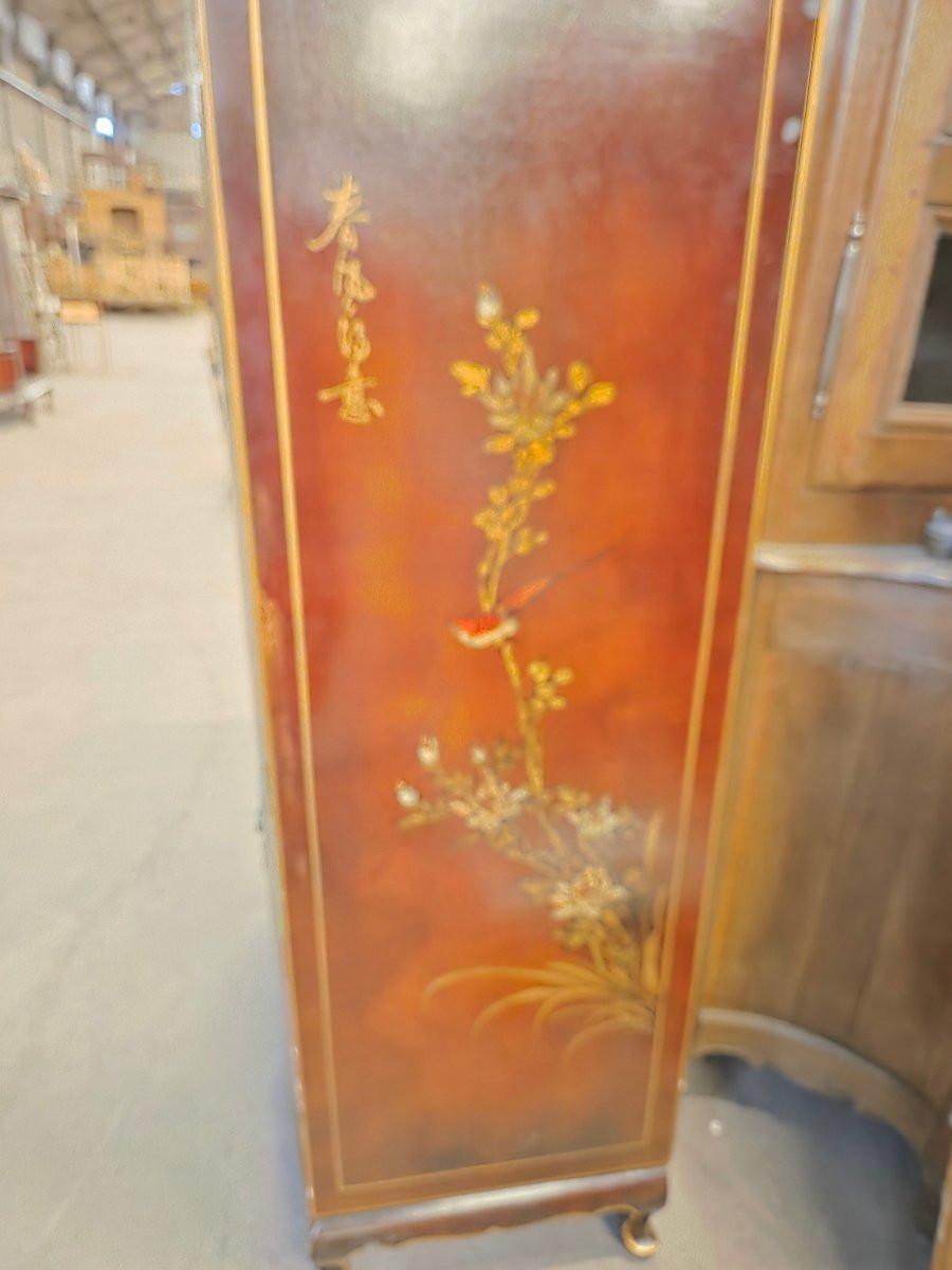 Chinese Lacquered Wardrobe From The 60s-photo-5