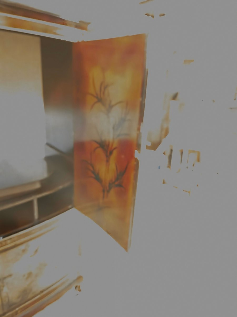 Chinese Lacquered Wardrobe From The 60s-photo-8