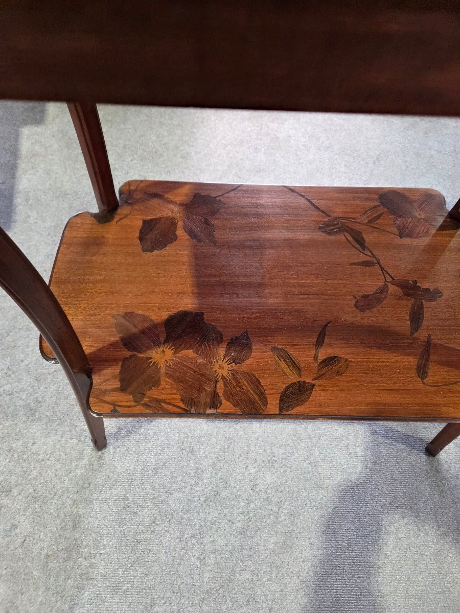 Table a thé Louis Majorelle Epoque art nouveau Modele au Orchidées-photo-4