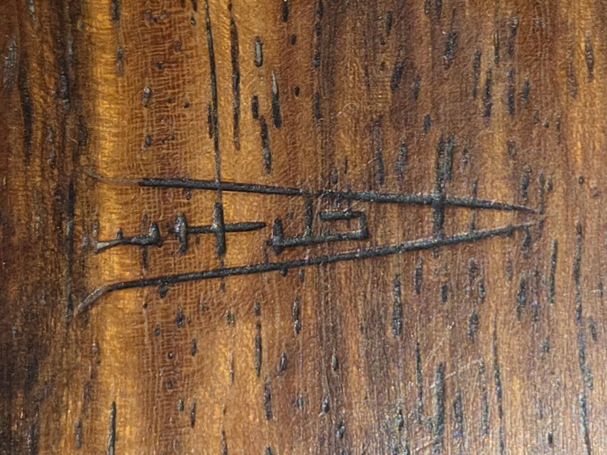 Gueridon parlant en marqueterie de Émile Gallé de la fin du 19eme -photo-2