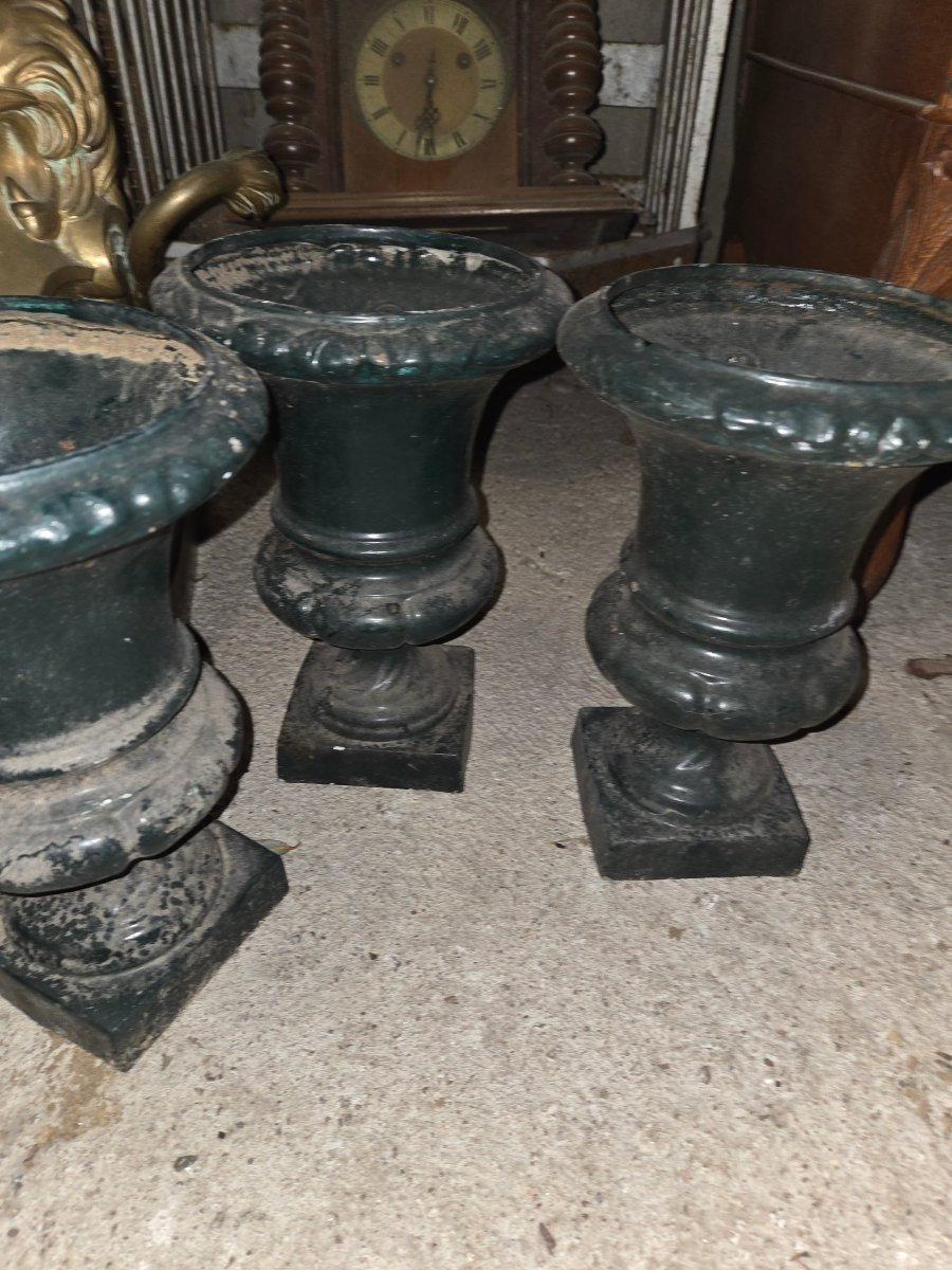 Series Of Cast Iron Medici Vases From The Late 19th And Early 20th Centuries -photo-6