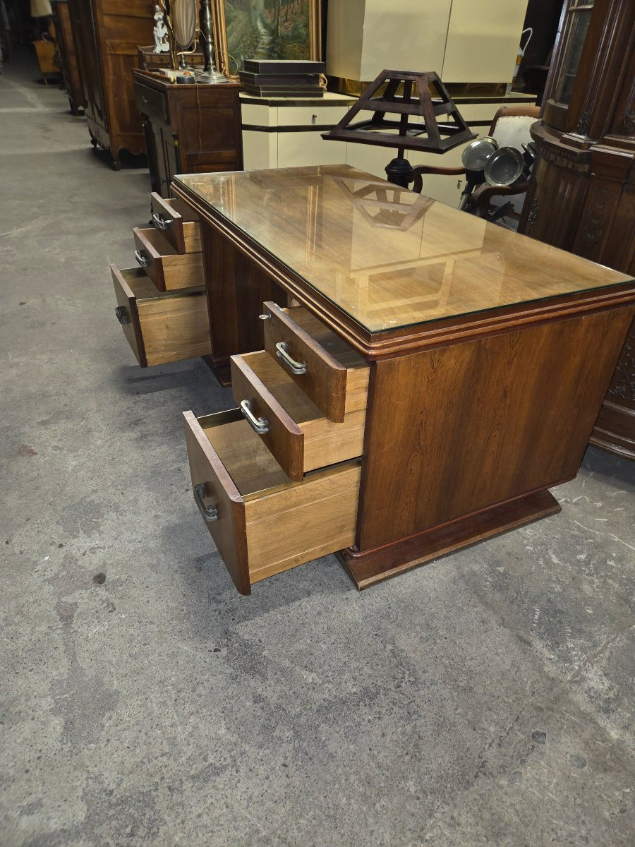 Large Art Deco Rosewood Desk By Gauthier Poinsignon -photo-4