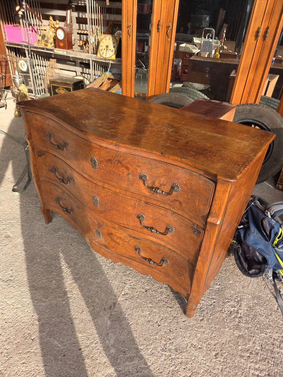 Commode galbee 18eme en frêne -photo-2