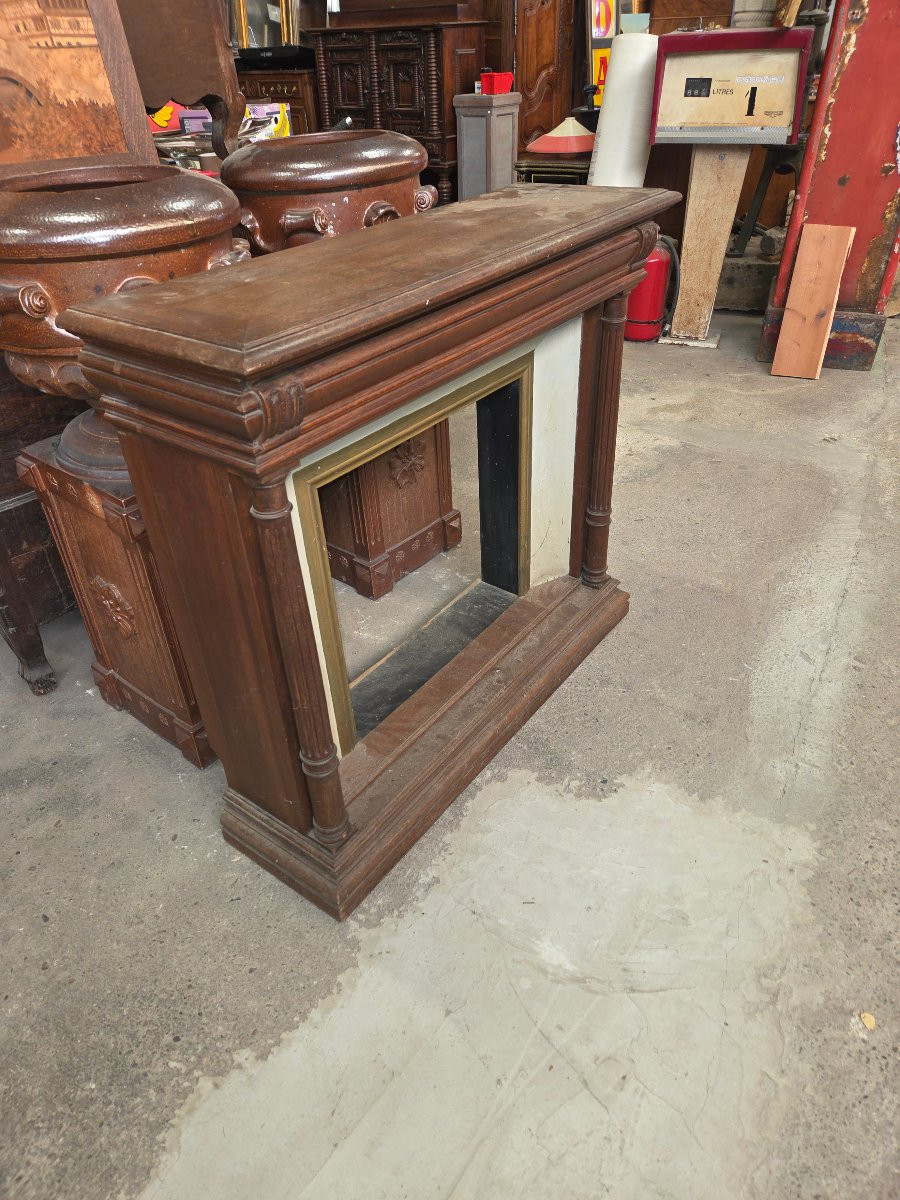 Early 20th Century Oak Fireplace Front -photo-2