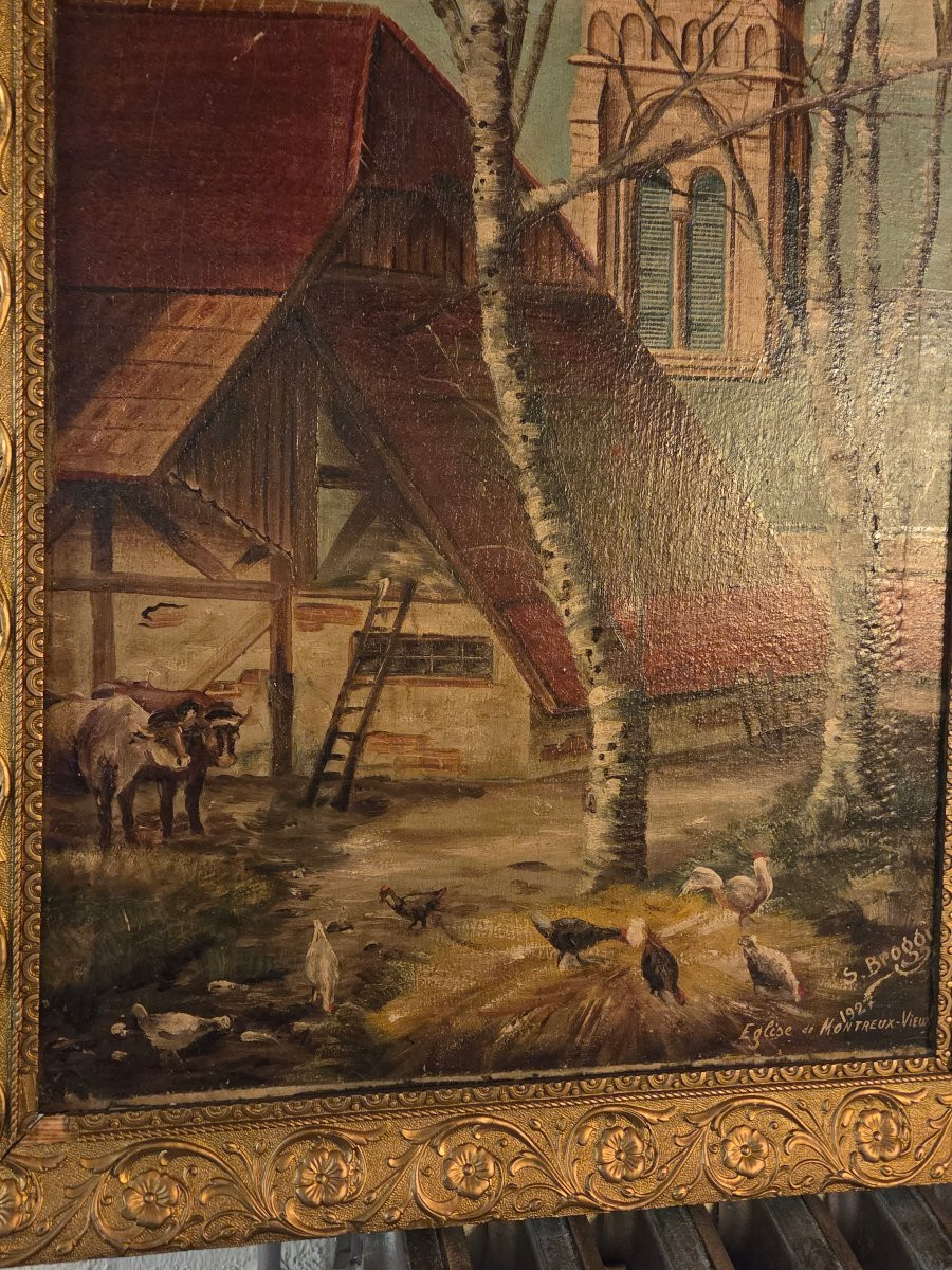 2 huiles sur toiles des années 20 de seraphin Broggi-photo-2