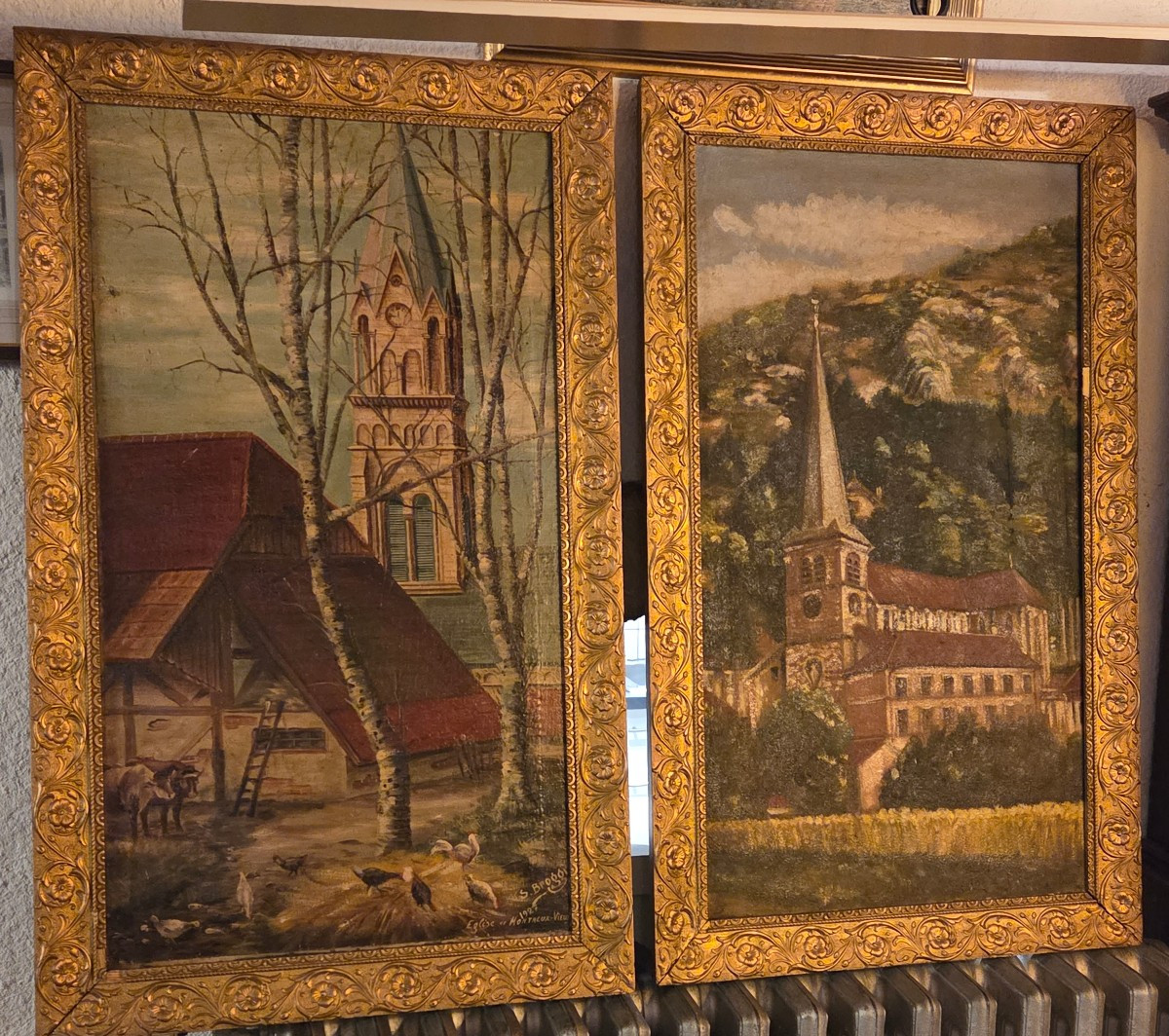 2 huiles sur toiles des années 20 de seraphin Broggi