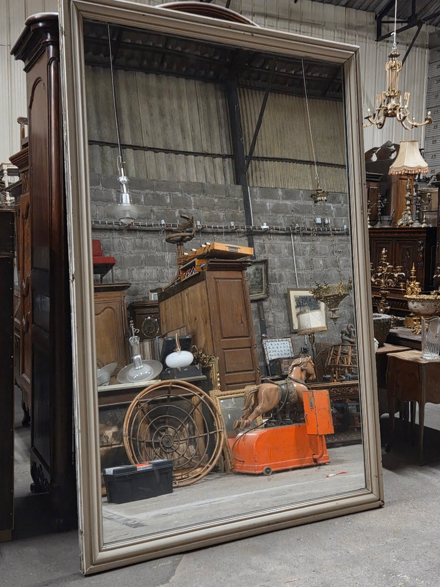 Importante miroir du 19eme en acajou provenant des thermes de plombieres les bains-photo-2
