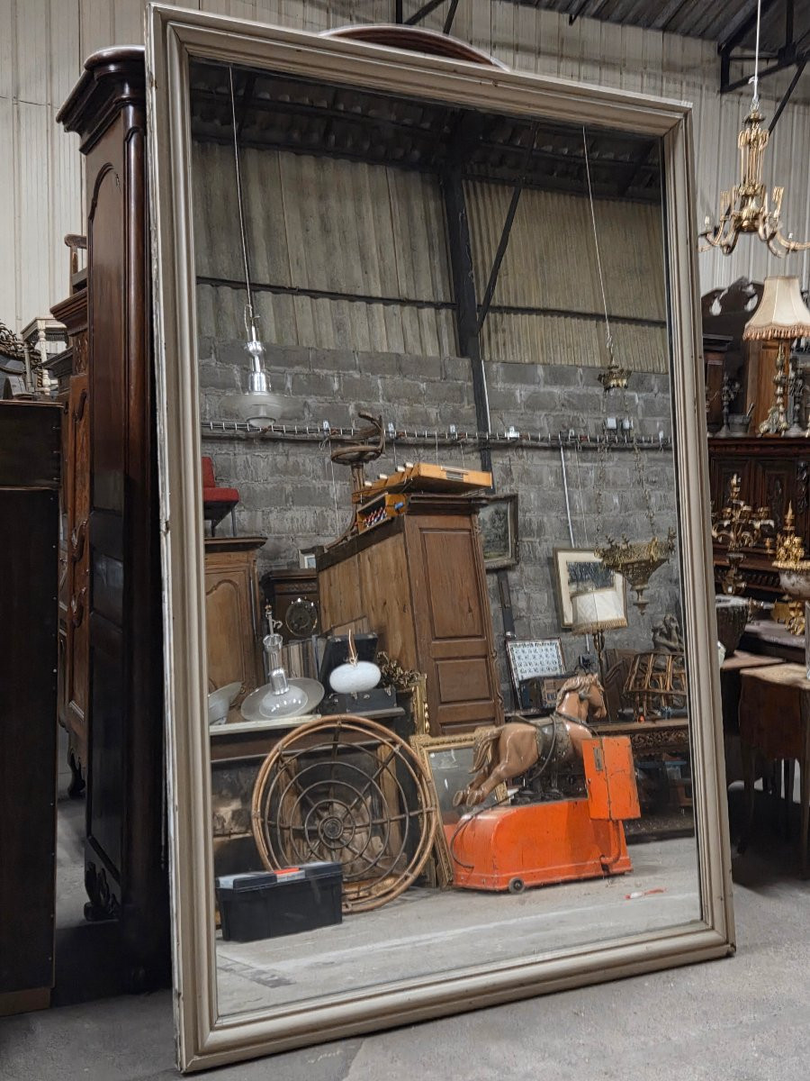 Importante miroir du 19eme en acajou provenant des thermes de plombieres les bains-photo-1