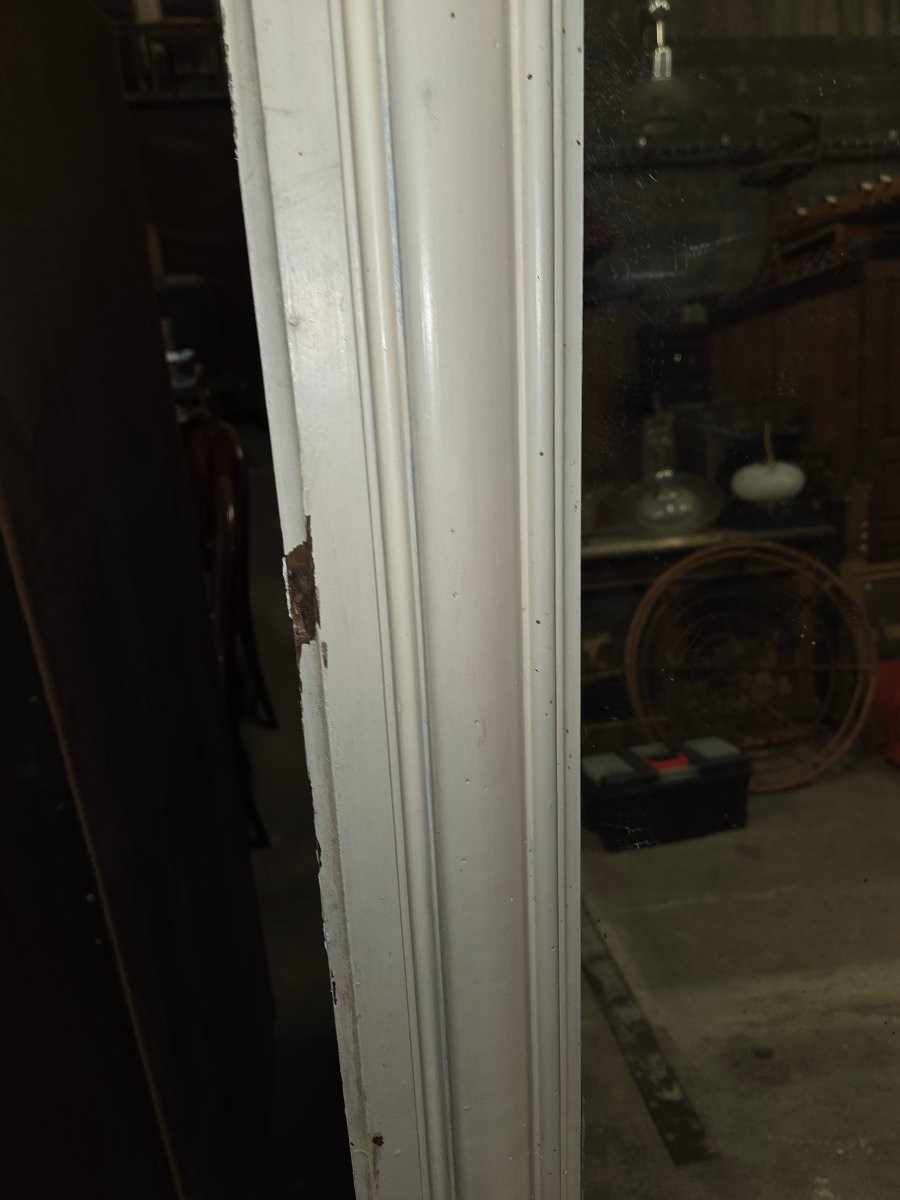 Importante miroir du 19eme en acajou provenant des thermes de plombieres les bains-photo-5