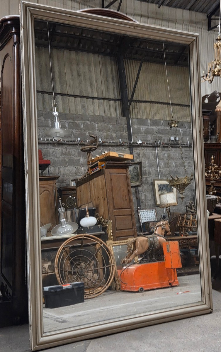 Importante miroir du 19eme en acajou provenant des thermes de plombieres les bains