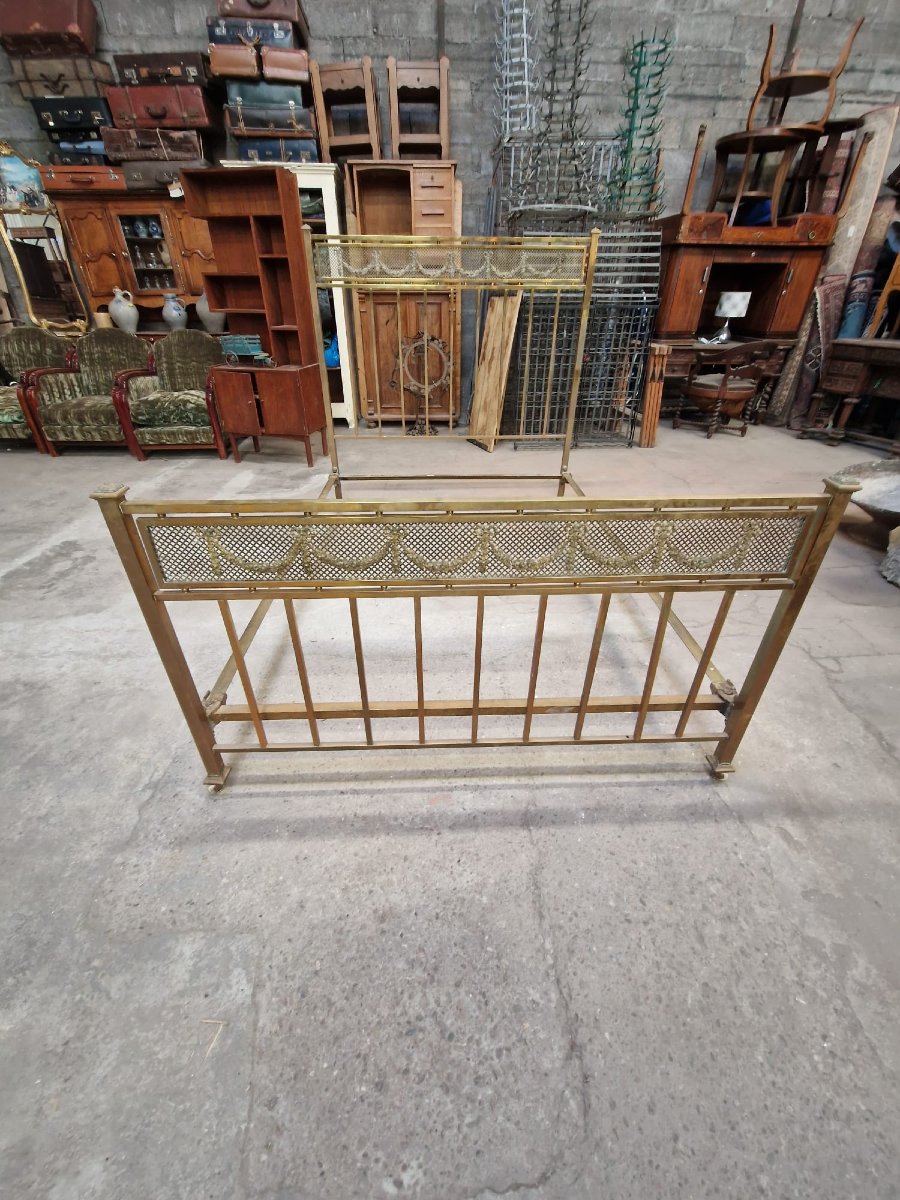 Late 19th Century Brass Bed In The Louis XVI Style -photo-2