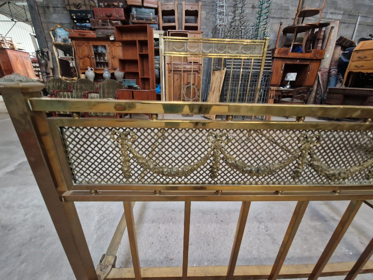 Late 19th Century Brass Bed In The Louis XVI Style -photo-4