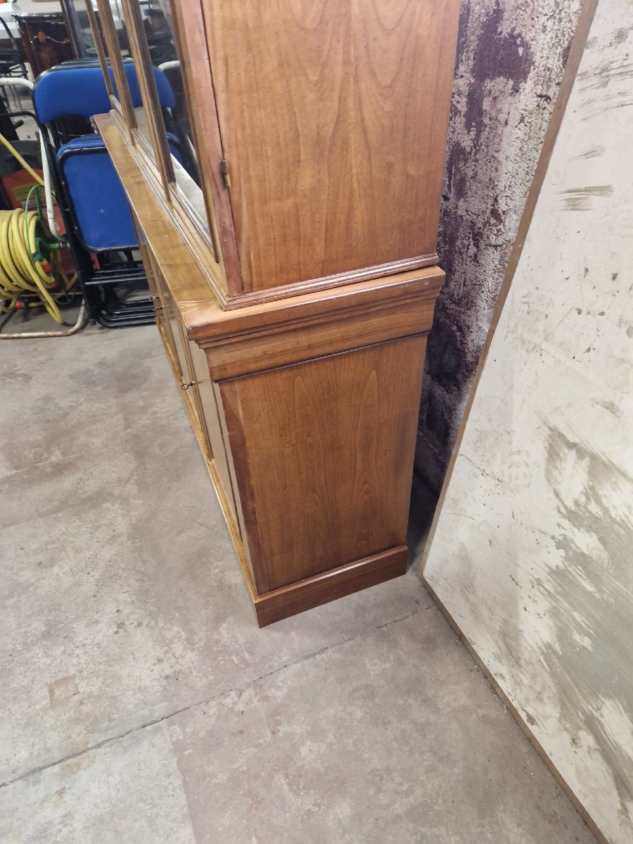 Bibliothèque de style restauration en acajou des années 60-photo-3