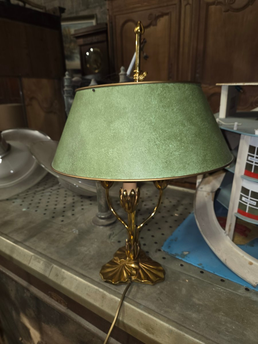 Lampe à trois lumières et abat-jour Lucien Gau 31313 Nymphéa Classique-photo-4