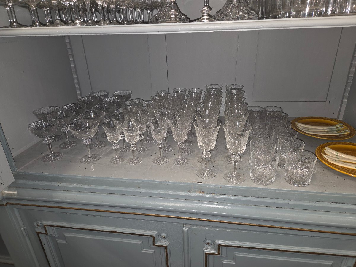 Saint Louis Crystal Glassware Service, Louis Tommy Pattern -photo-7