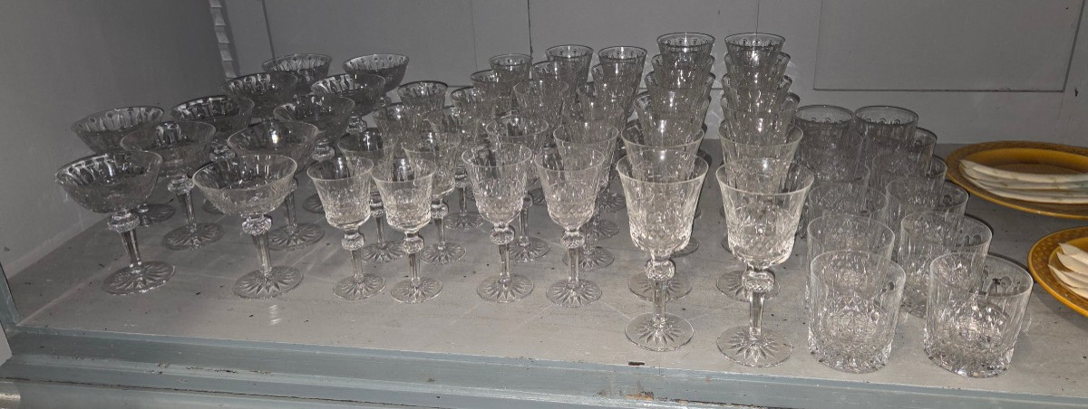 Saint Louis Crystal Glassware Service, Louis Tommy Pattern 