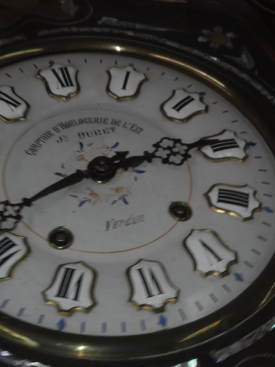 Pendule dit oeuil de beuf d'époque Napoléon III -photo-6