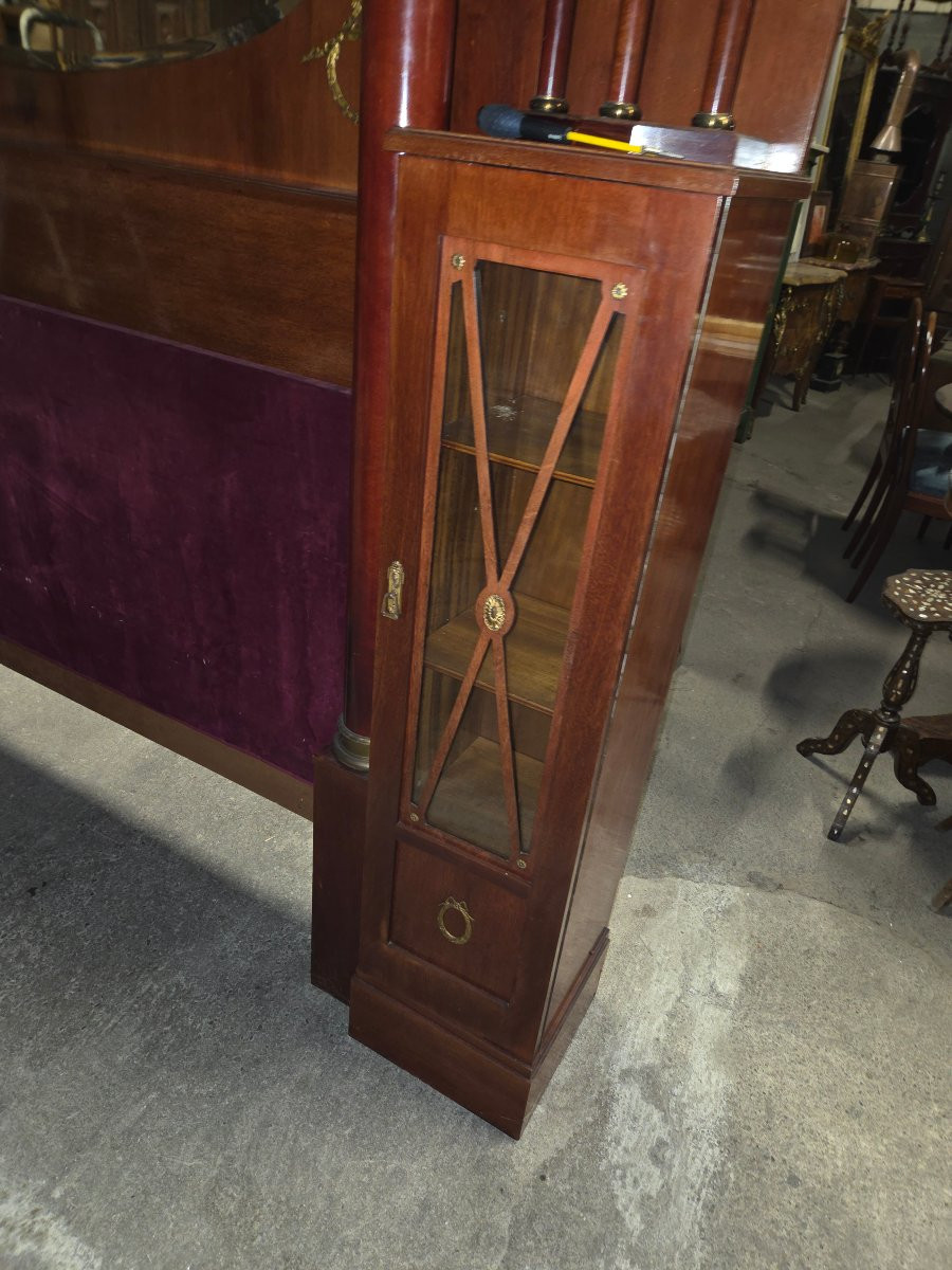 Important Empire Style Mahogany Headboard (circa 1910/1930)-photo-3
