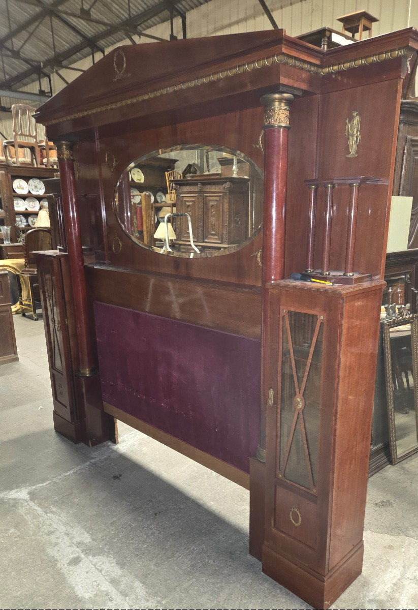 Important Empire Style Mahogany Headboard (circa 1910/1930)
