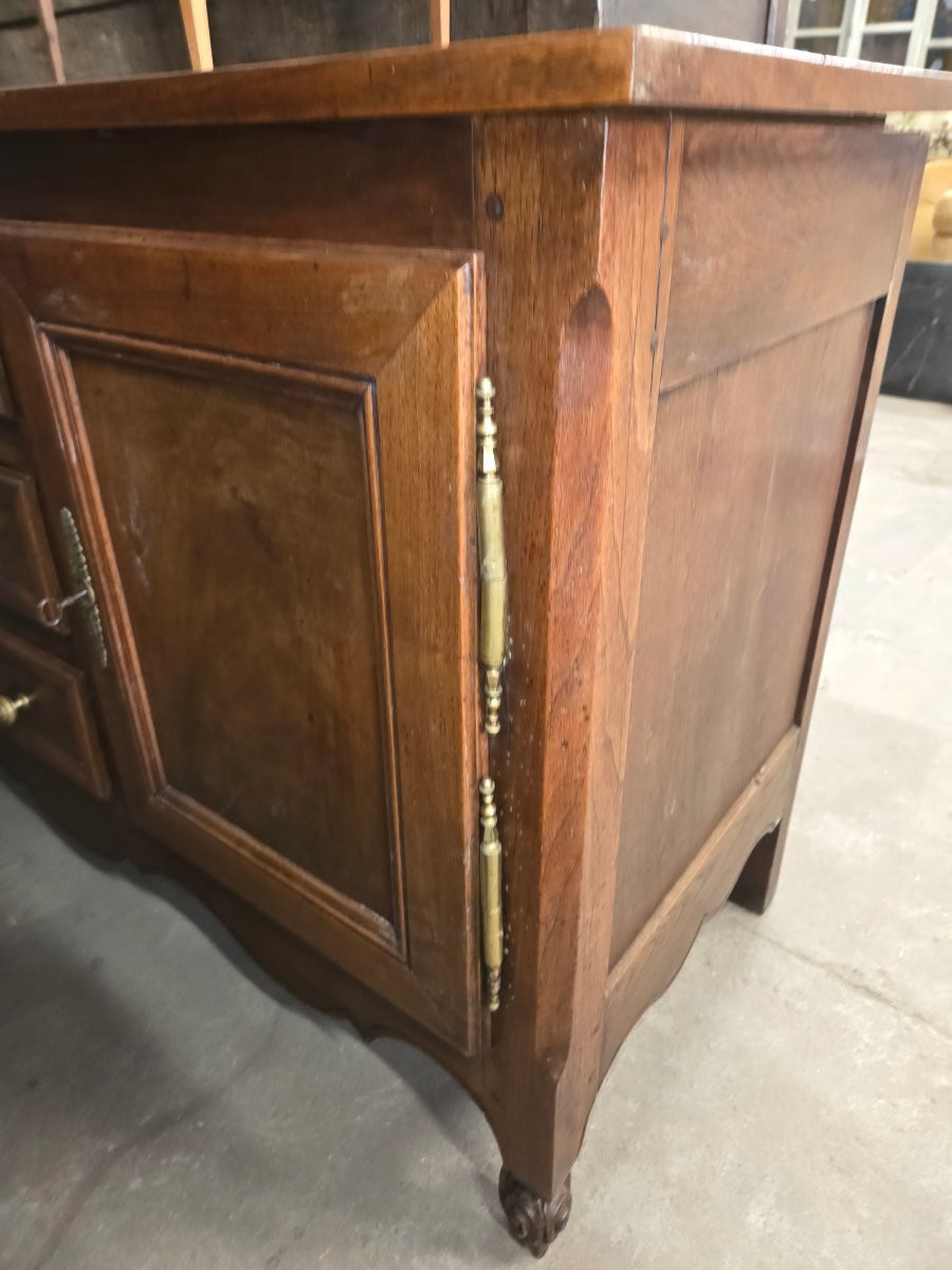 Bahut en noyer et chene du 19ème 2 portes 3 tiroirs -photo-4
