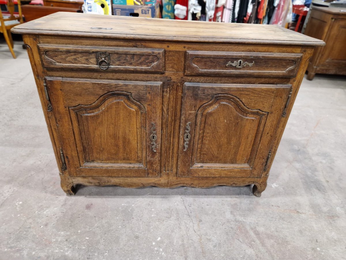 Bas de buffet en chêne fin 18eme siècle -photo-3